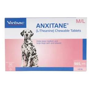 Anxitane M & L (L-Theanine) for Dogs, 30 Tablets