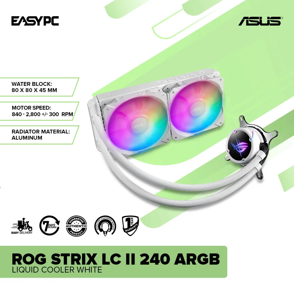 Asus ROG STRIX LC II 240 ARGB Liquid Cooler White