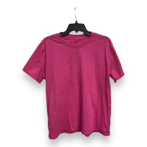 Athletic Top Short Sleeve By Lululemon In Pink, Size: 12