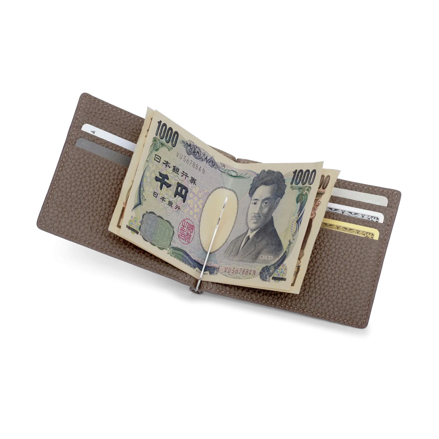 Bi-fold Bill Clip With Coin Pocket