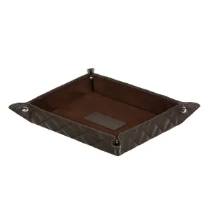 Brown Leather Valet Tray