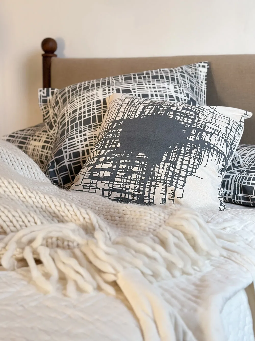 Cotton Throw Pillow In Emily Payne 'Blindspot'