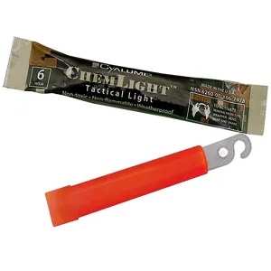 Cyalume Military Chemlight Lightstick 6 Hour 4" Red