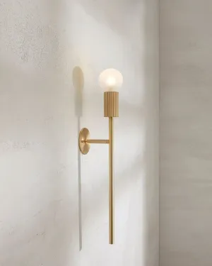 Fluted Brass Wall Light | Attalos