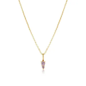 Linda Tahija Binary Gemstone Necklace, Amethyst, Gold or Silver