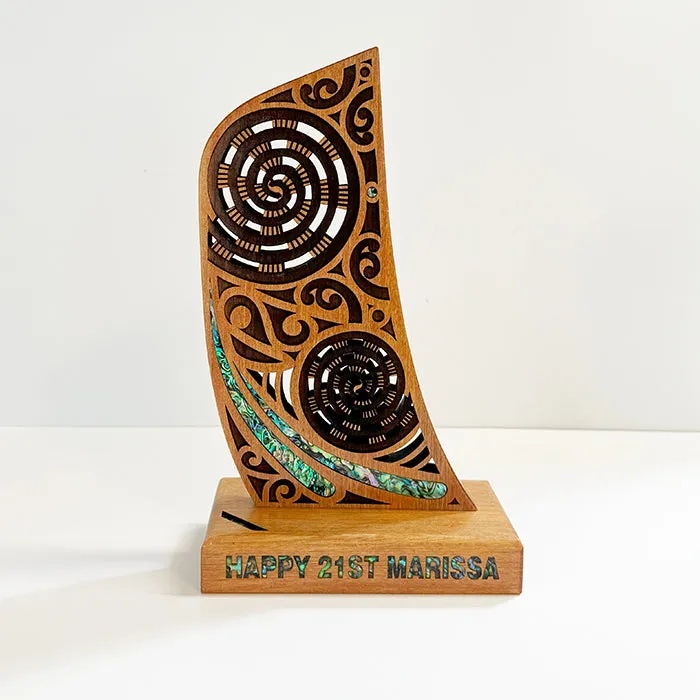 Maori Waka Canoe Stern Leadership Trophy