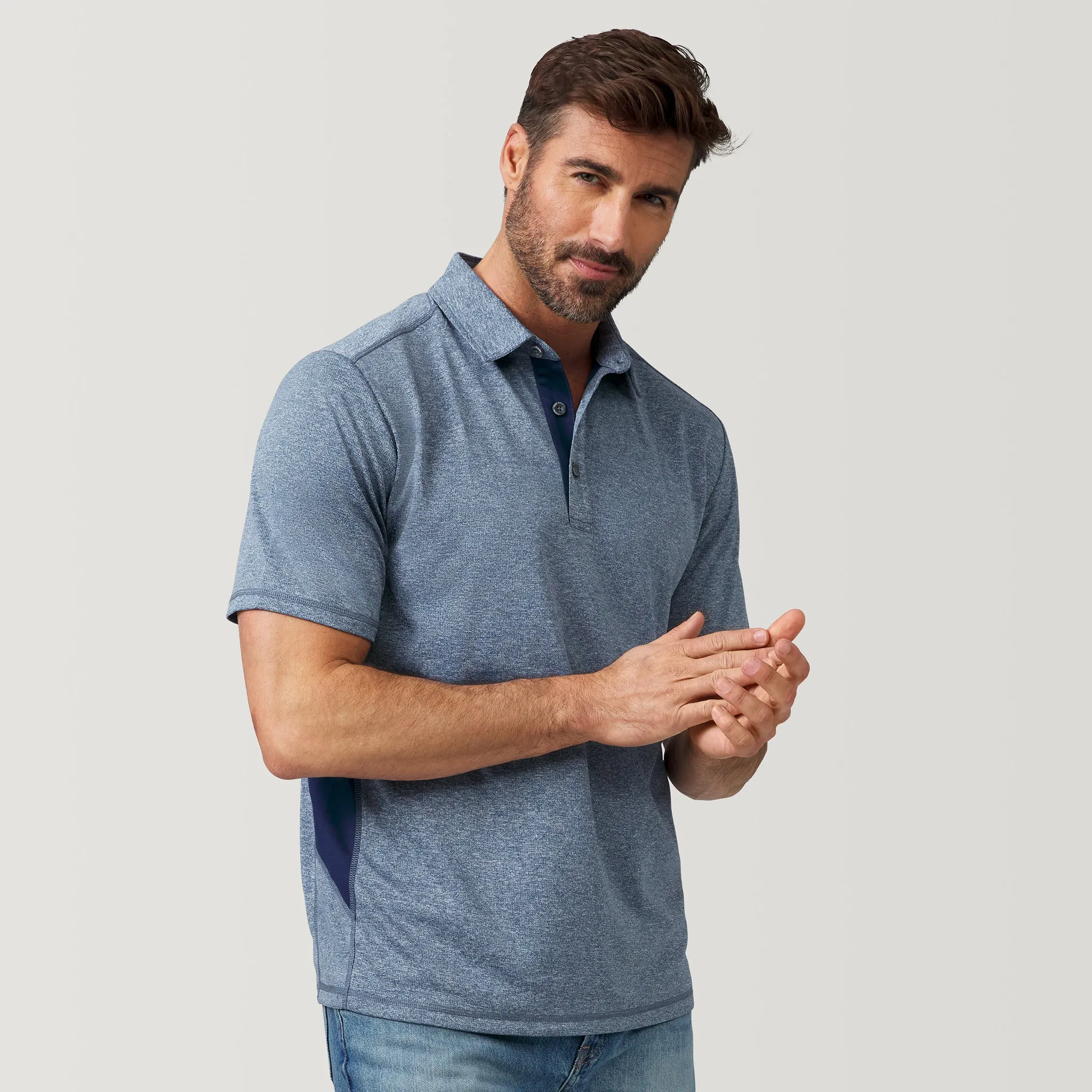 Men's Micro Mesh Short Sleeve Polo Shirt