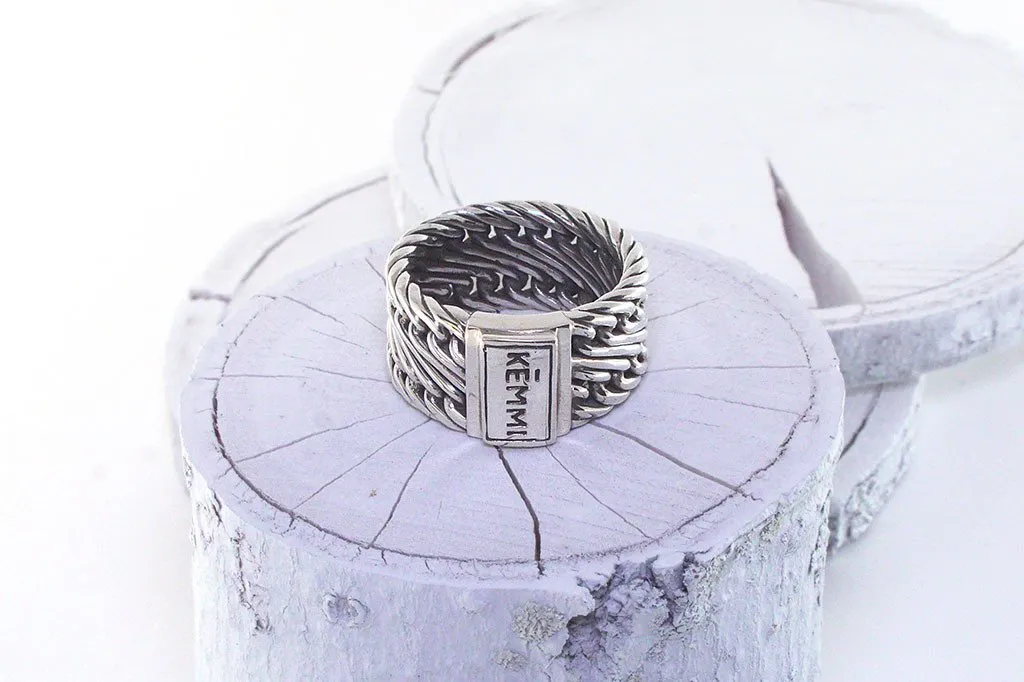 Men's Silver Cable Ring