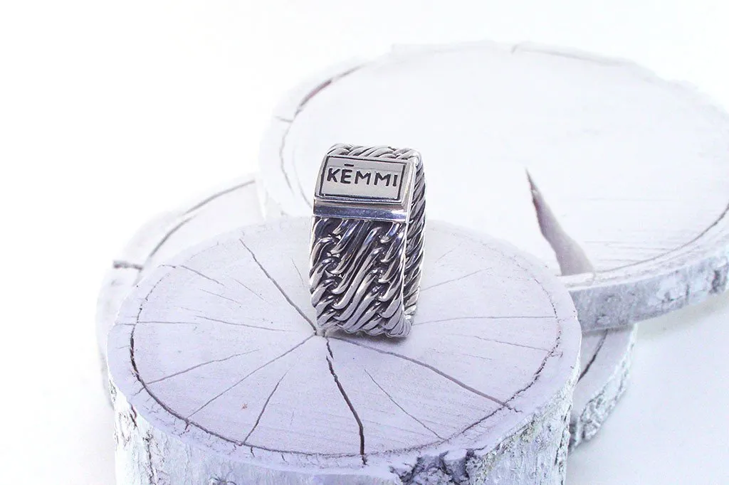 Men's Silver Cable Ring