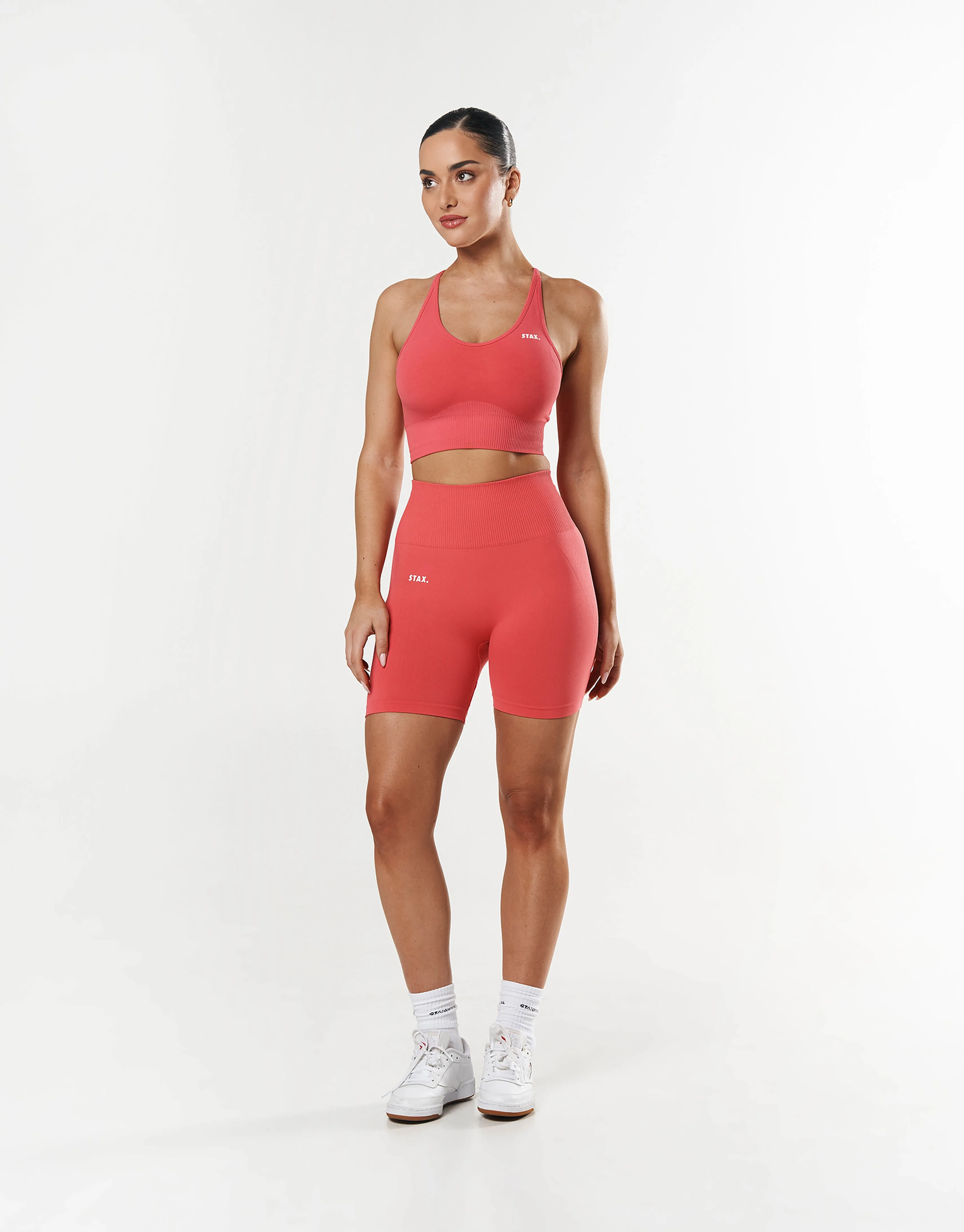 Premium Seamless Midi Bike Shorts - Pink