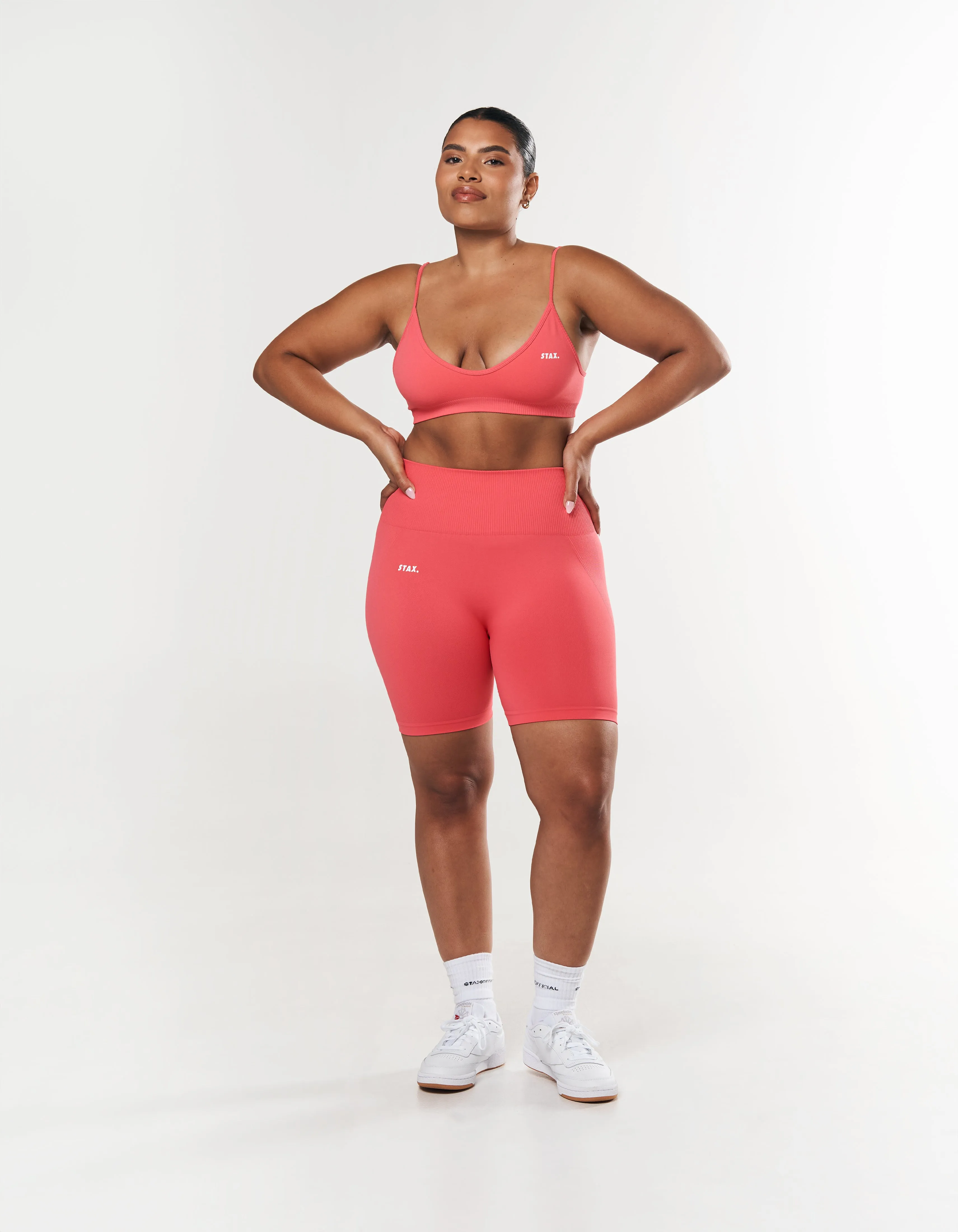 Premium Seamless Midi Bike Shorts - Pink