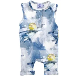 Sky Whales Short Leg Playsuit