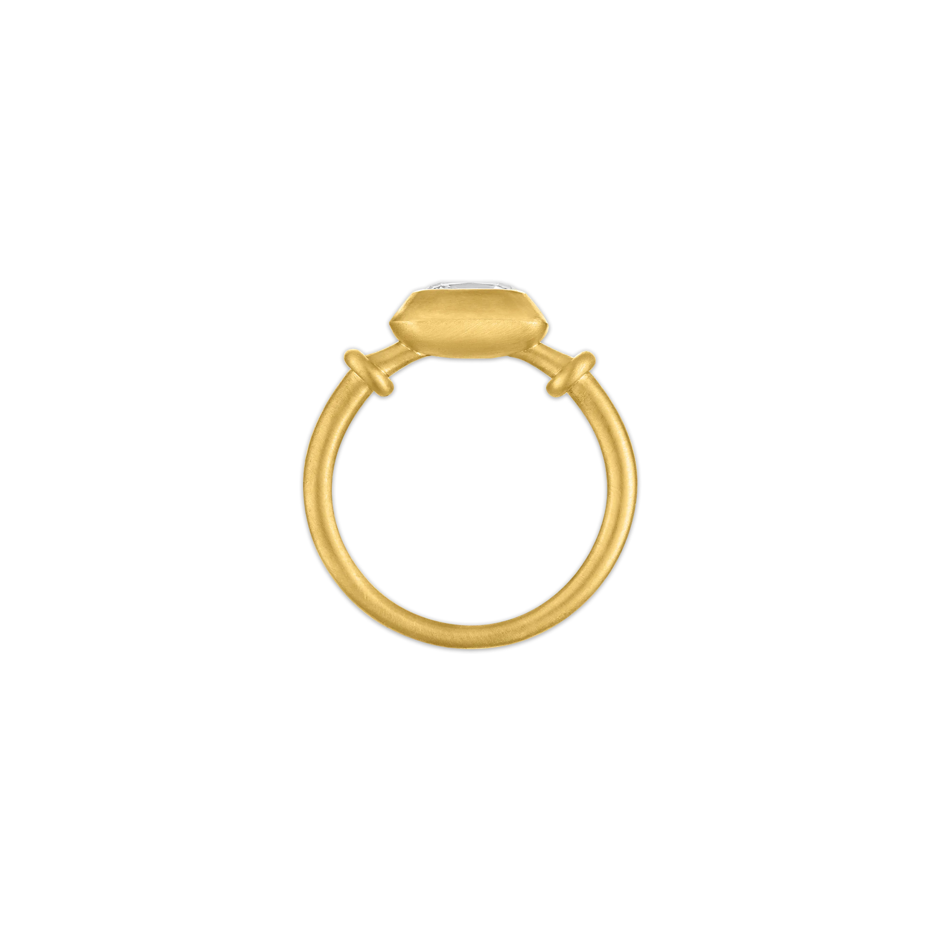 Small Diamond Cushion Capsa Ring