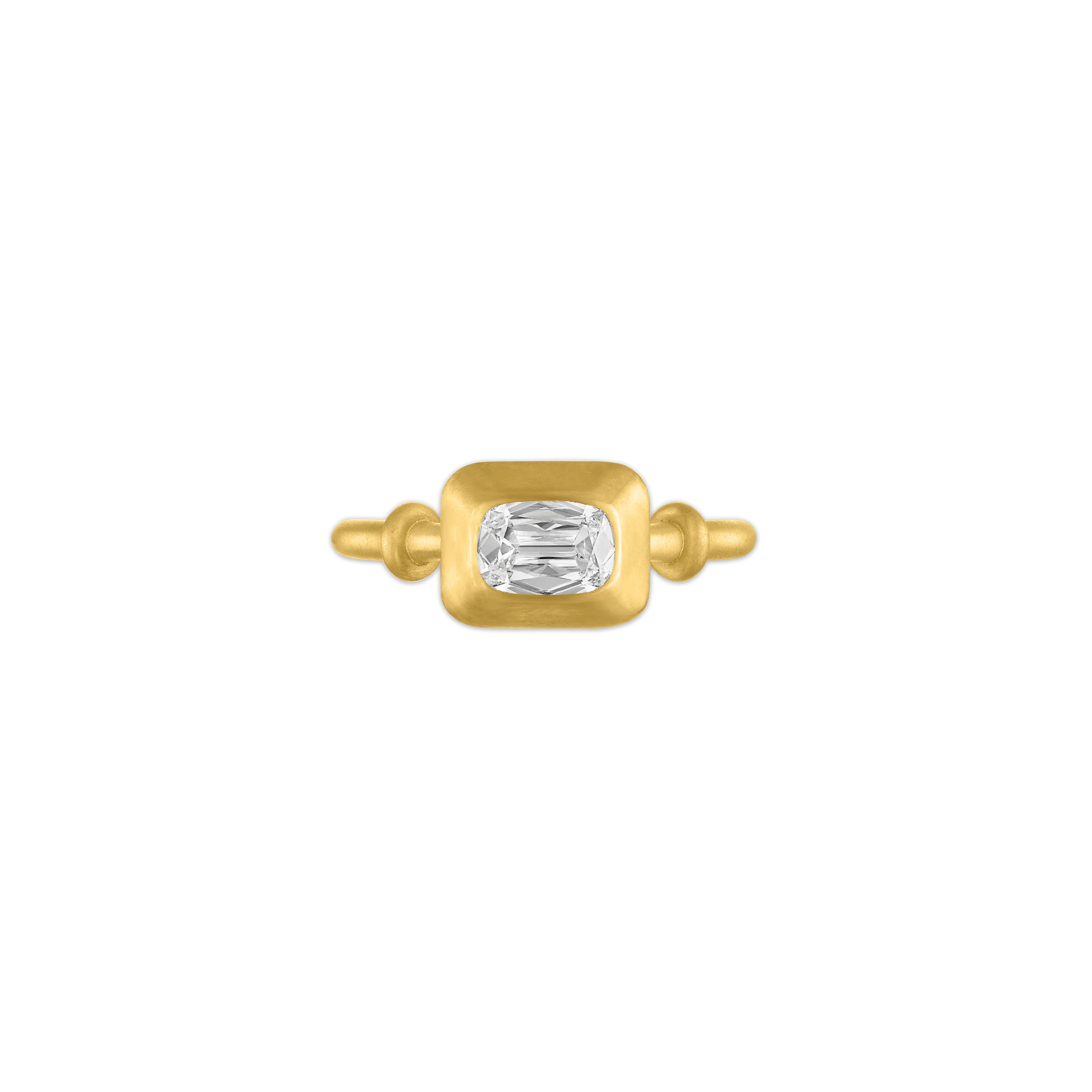 Small Diamond Cushion Capsa Ring