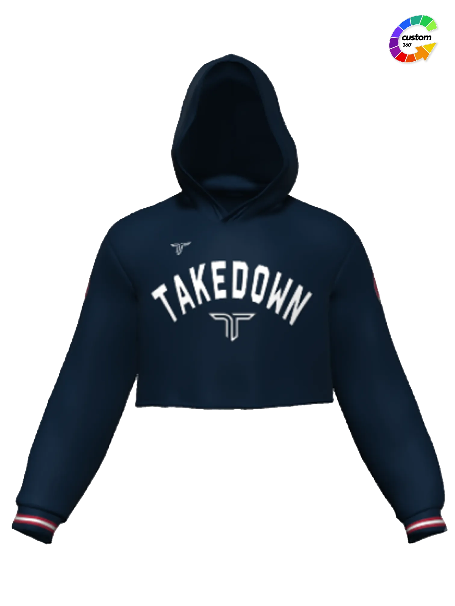 TD-CRPHD-004 360° Custom Cropped Hoodie