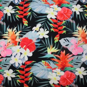 Tropical Mood Printed Spandex | Blue Moon Fabrics