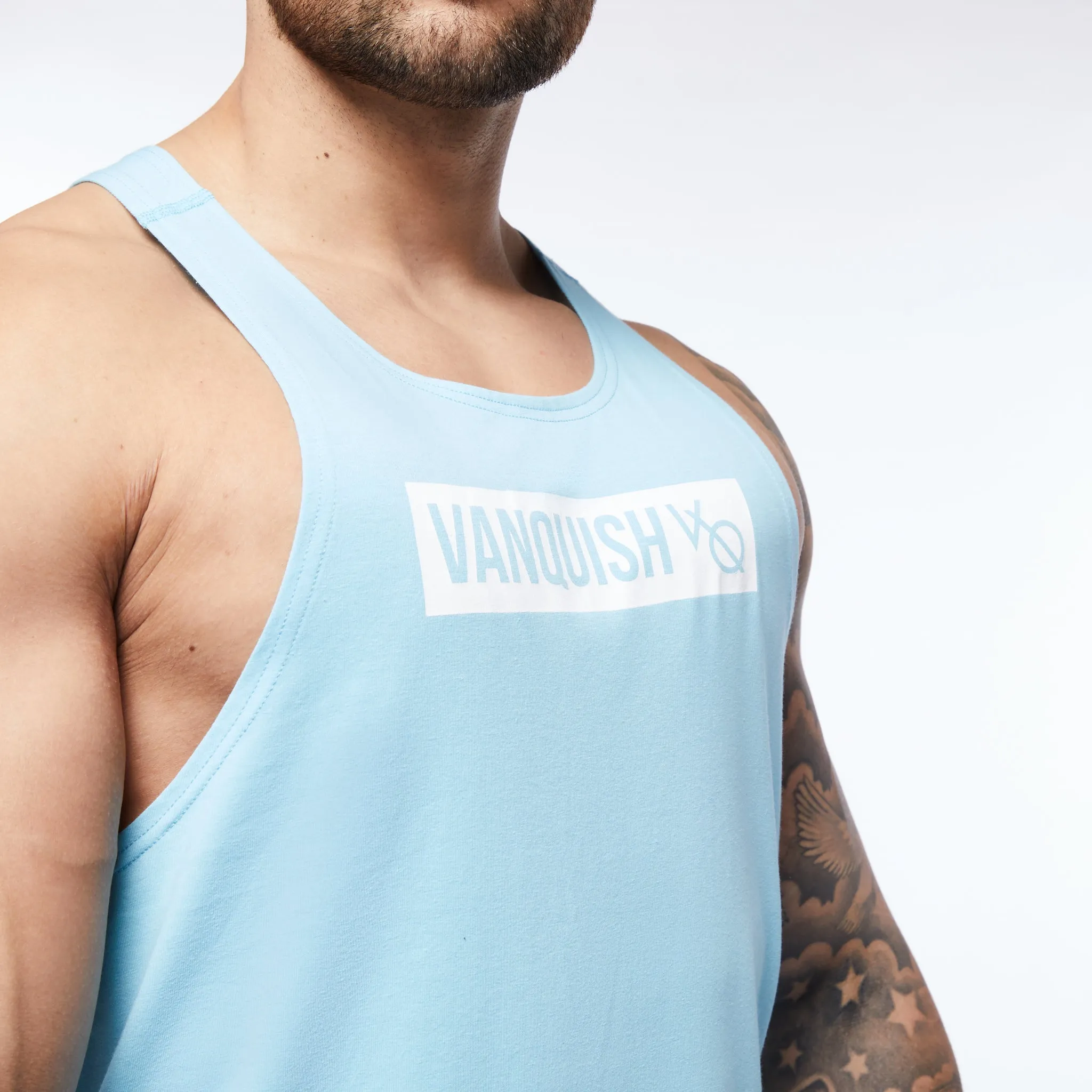 Vanquish Box Logo Blue Tank