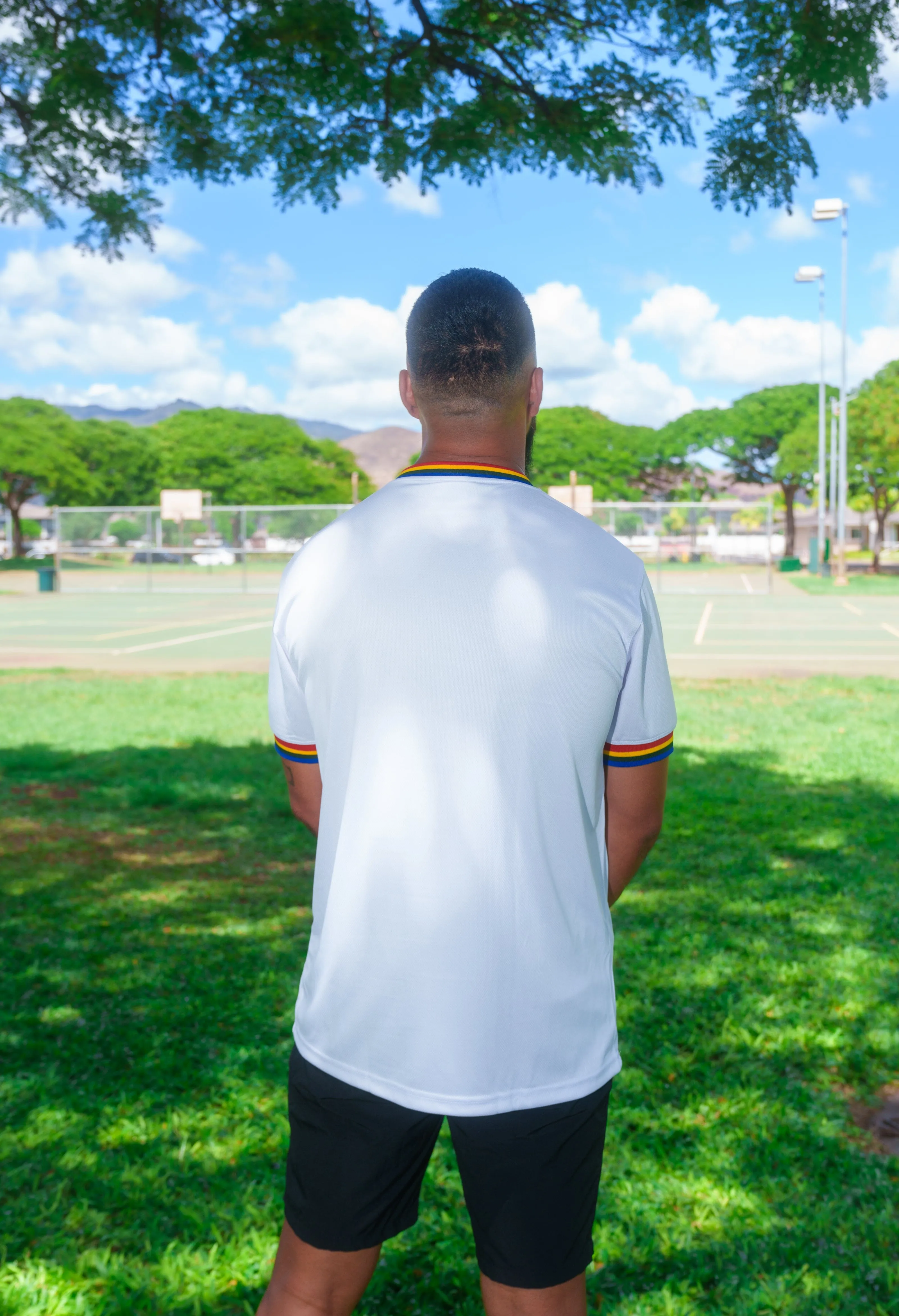 WHITE UH RETRO SOFTBALL JERSEY