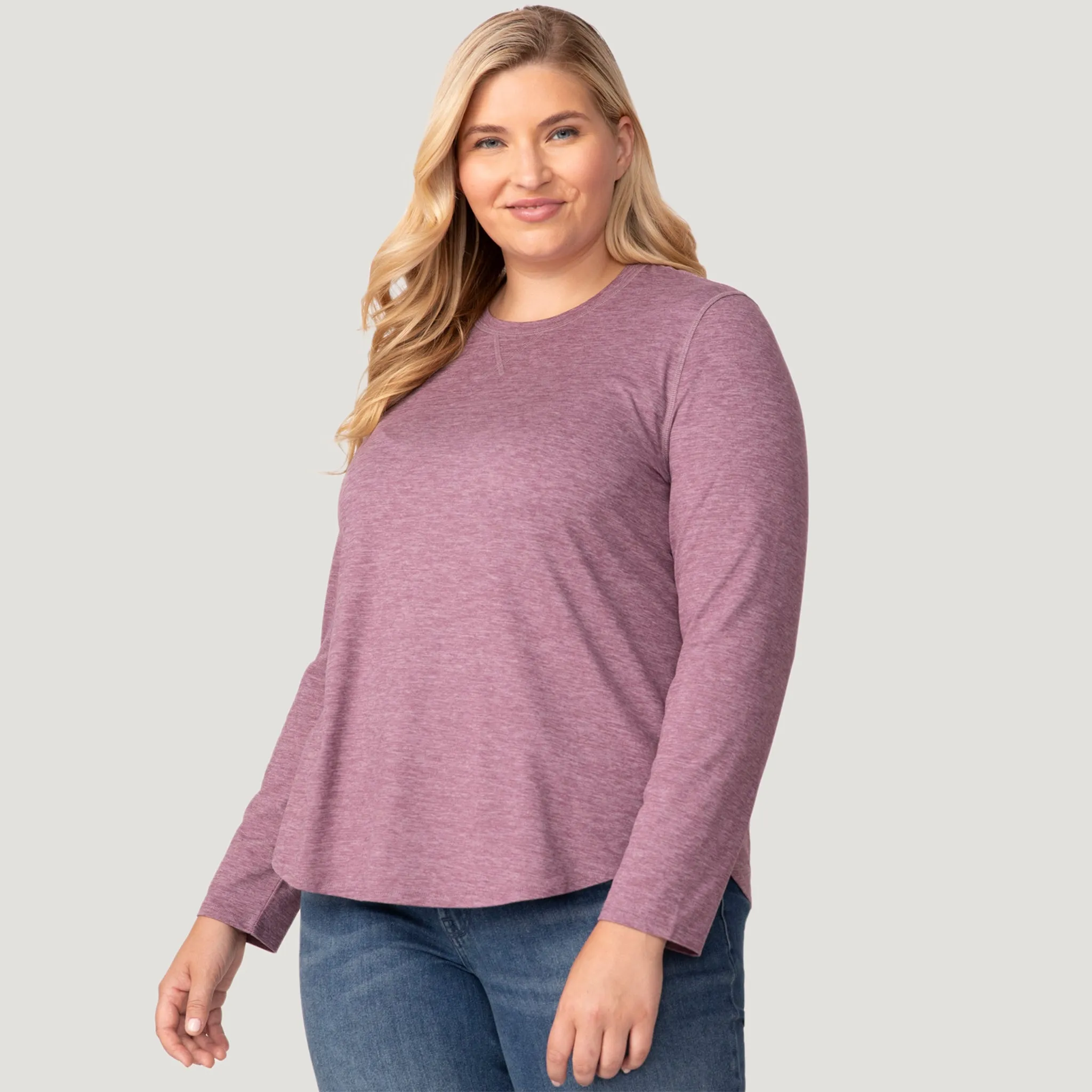 Women's Plus Size Cloud Knit All Day Crew Neck Top